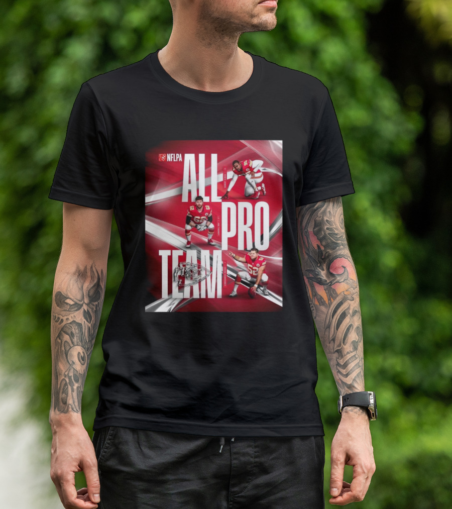 NFLPA Kansas City Chiefs All-Pro Team Chris Jones Joseph Thuney Creed Humphrey T-Shirt