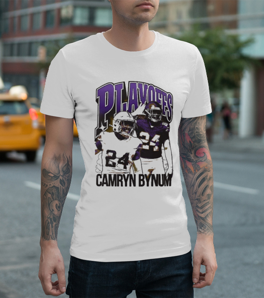 Camryn Bynum Playoffs Minnesota Vikings 24 NFL Vintage T-Shirt