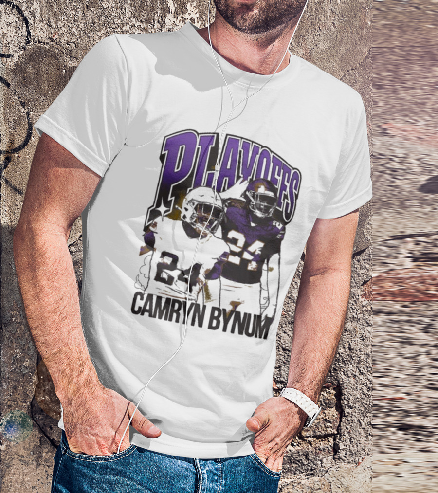 Camryn Bynum Playoffs Minnesota Vikings 24 NFL Vintage T-Shirt
