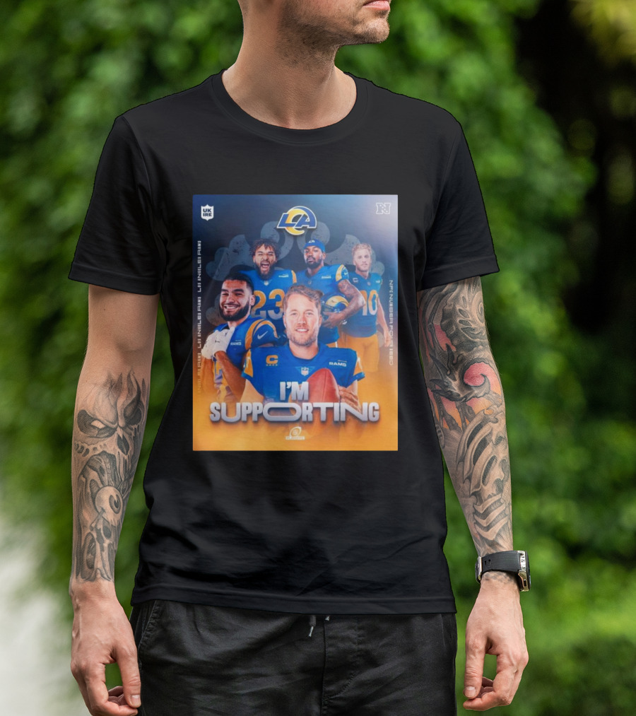 Los Angeles Rams NFL NFC Number Four Seed I'm Supporting Playoffs Football Team Players T-Shirt