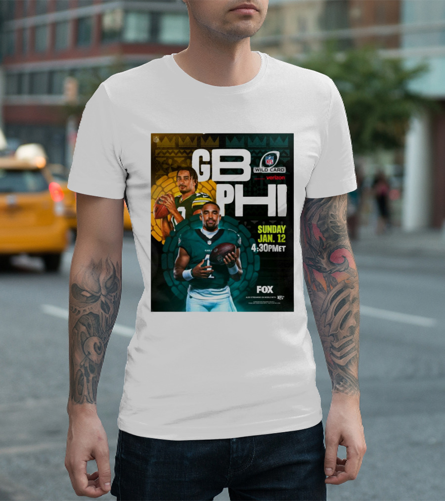 GB PHI NFL Wild Card Sunday Jan 12 2025 4:30 PM ET On FOX T-Shirt