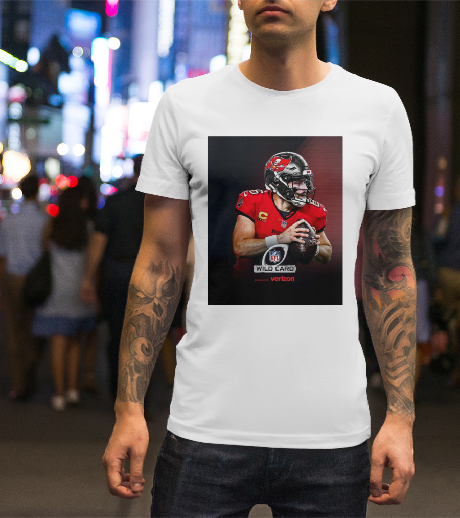 Tampa Bay Buccaneers NFL Wild Card Baker Mayfield Sunday Night Football Powered By Verizon T-Shirt