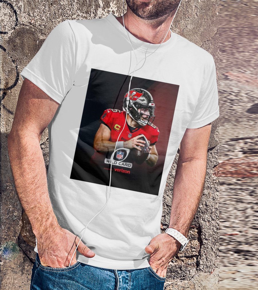 Tampa Bay Buccaneers NFL Wild Card Baker Mayfield Sunday Night Football Powered By Verizon T-Shirt
