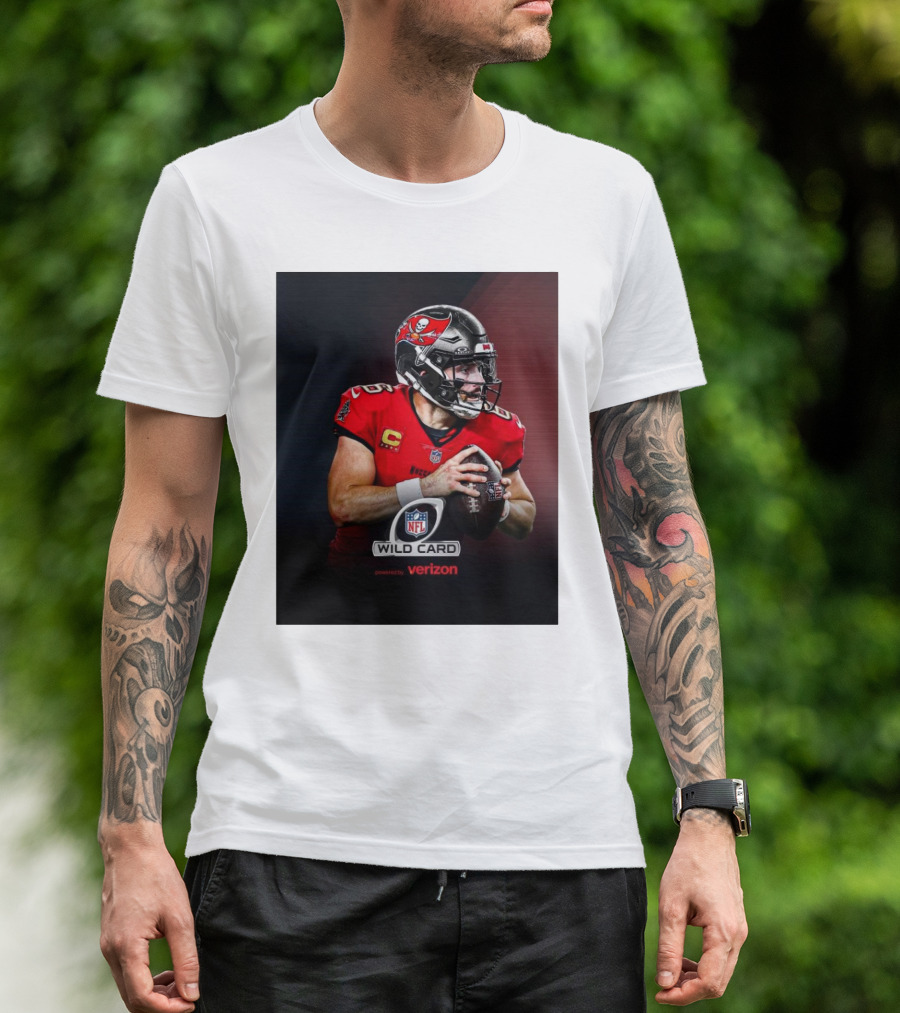 Tampa Bay Buccaneers NFL Wild Card Baker Mayfield Sunday Night Football Powered By Verizon T-Shirt