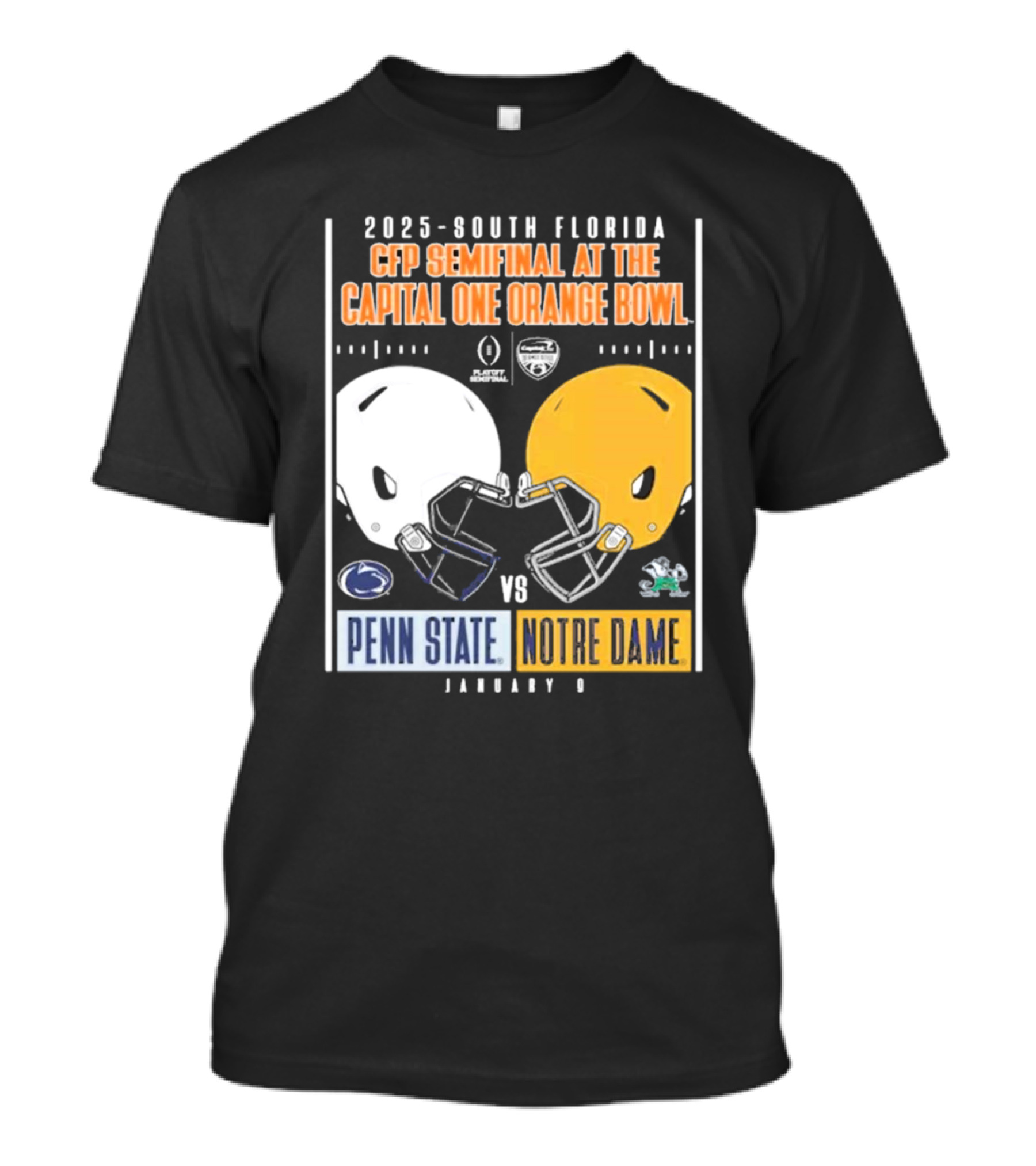 2025 South Florida CFP Semifinal At The Capital One Orange Bowl Penn State Vs Notre Dame January 9 T-Shirt