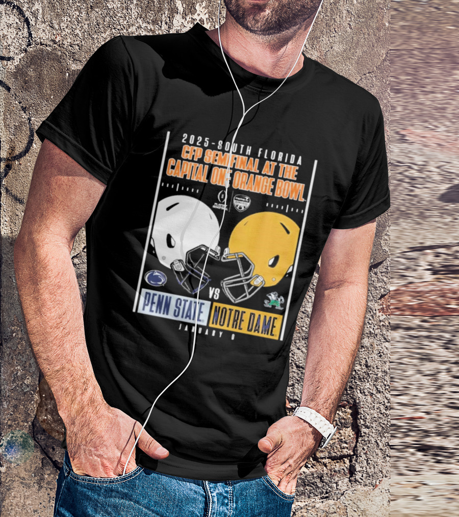 2025 South Florida CFP Semifinal At The Capital One Orange Bowl Penn State Vs Notre Dame January 9 T-Shirt
