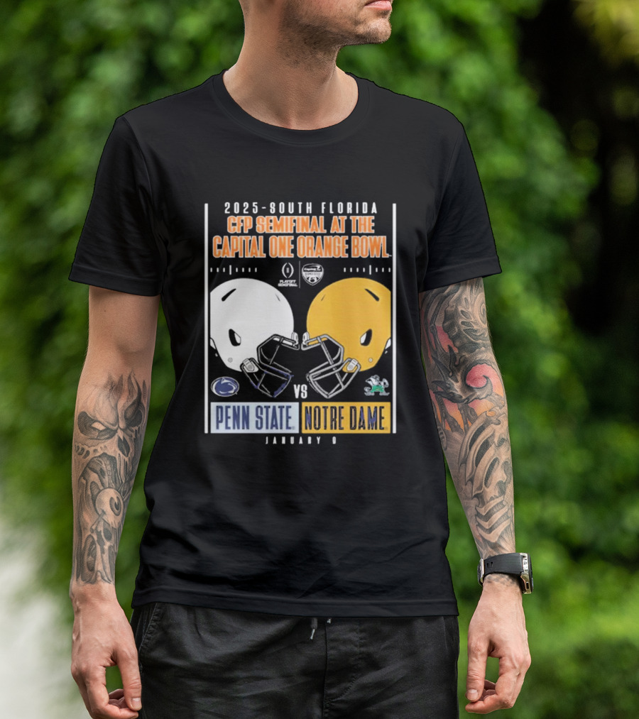 2025 South Florida CFP Semifinal At The Capital One Orange Bowl Penn State Vs Notre Dame January 9 T-Shirt