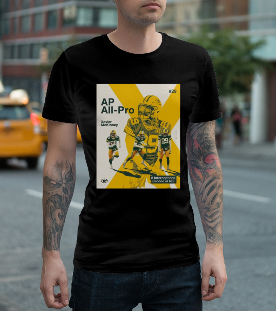 AP All-Pro Xavier McKinney #29 8 Interceptions Second In NFL Go Pack Go T-Shirt