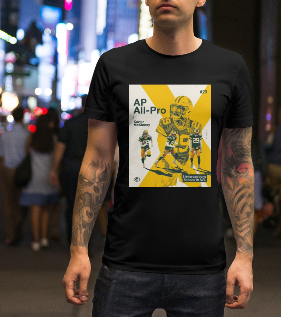 AP All-Pro Xavier McKinney #29 8 Interceptions Second In NFL Go Pack Go T-Shirt