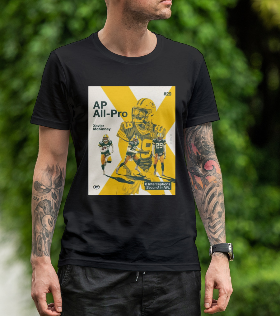 AP All-Pro Xavier McKinney #29 8 Interceptions Second In NFL Go Pack Go T-Shirt