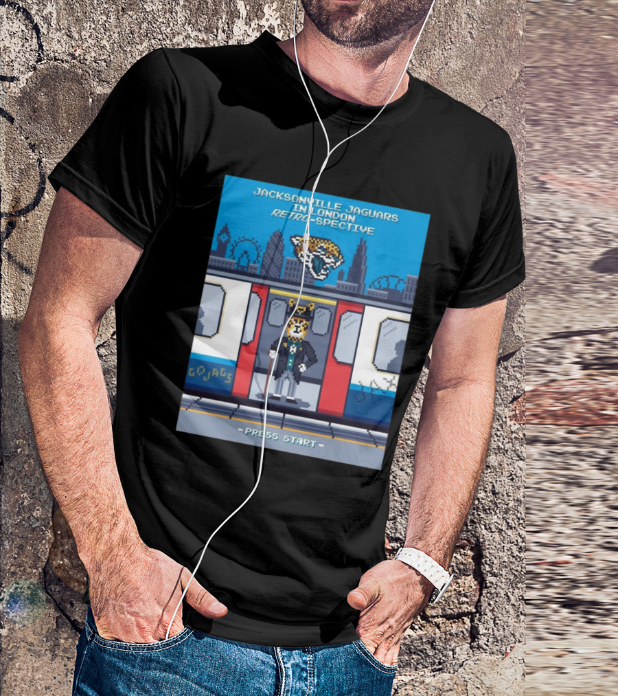 Jacksonville Jaguars In London Retro-Spective Press Start T-Shirt