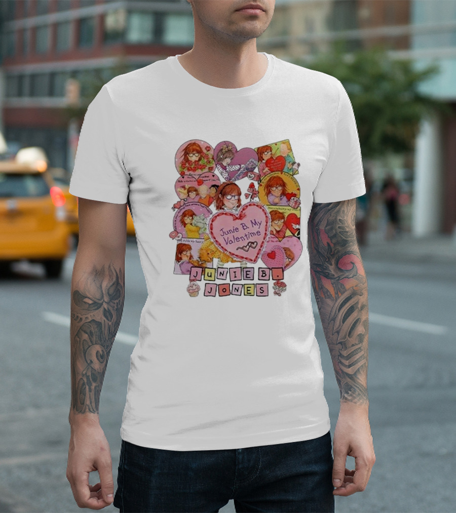 Junie B Jones My Valentine Love Hearts and Adventures T-Shirt