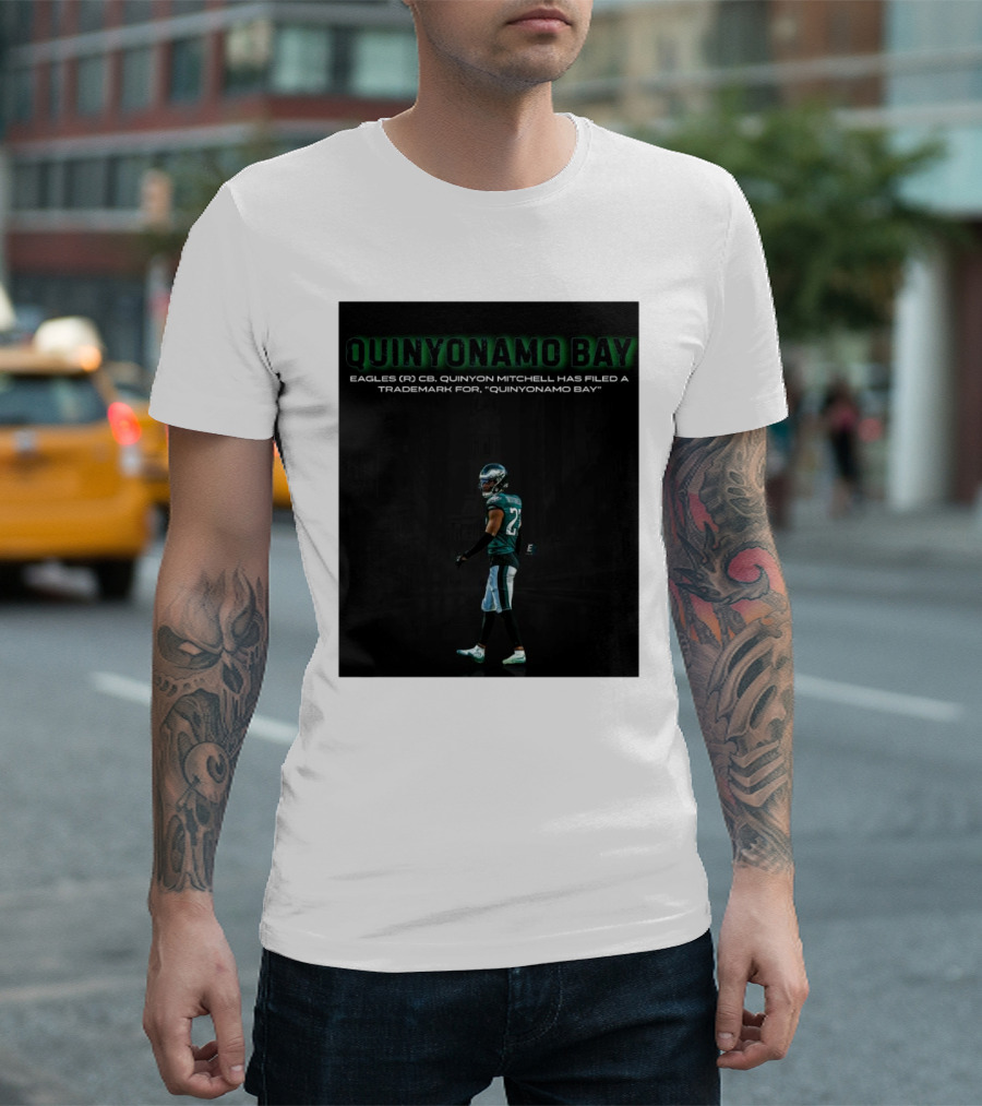Philadelphia Eagles Cornerback Quinyon Mitchell Files Trademark Quinyonamo Bay T-Shirt