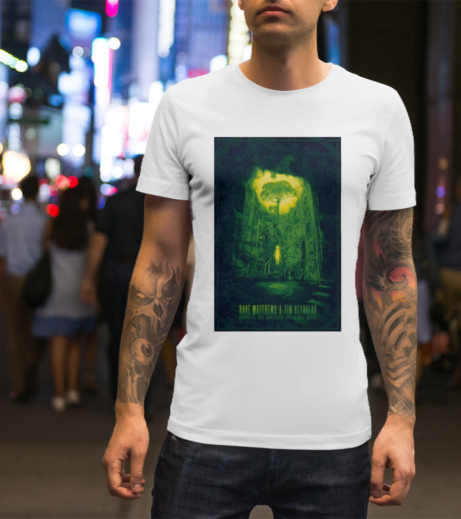 Dave Matthews Band And Tim Reynolds January 25 2025 Moon Palace Riviera Maya Mexico Forest T-Shirt