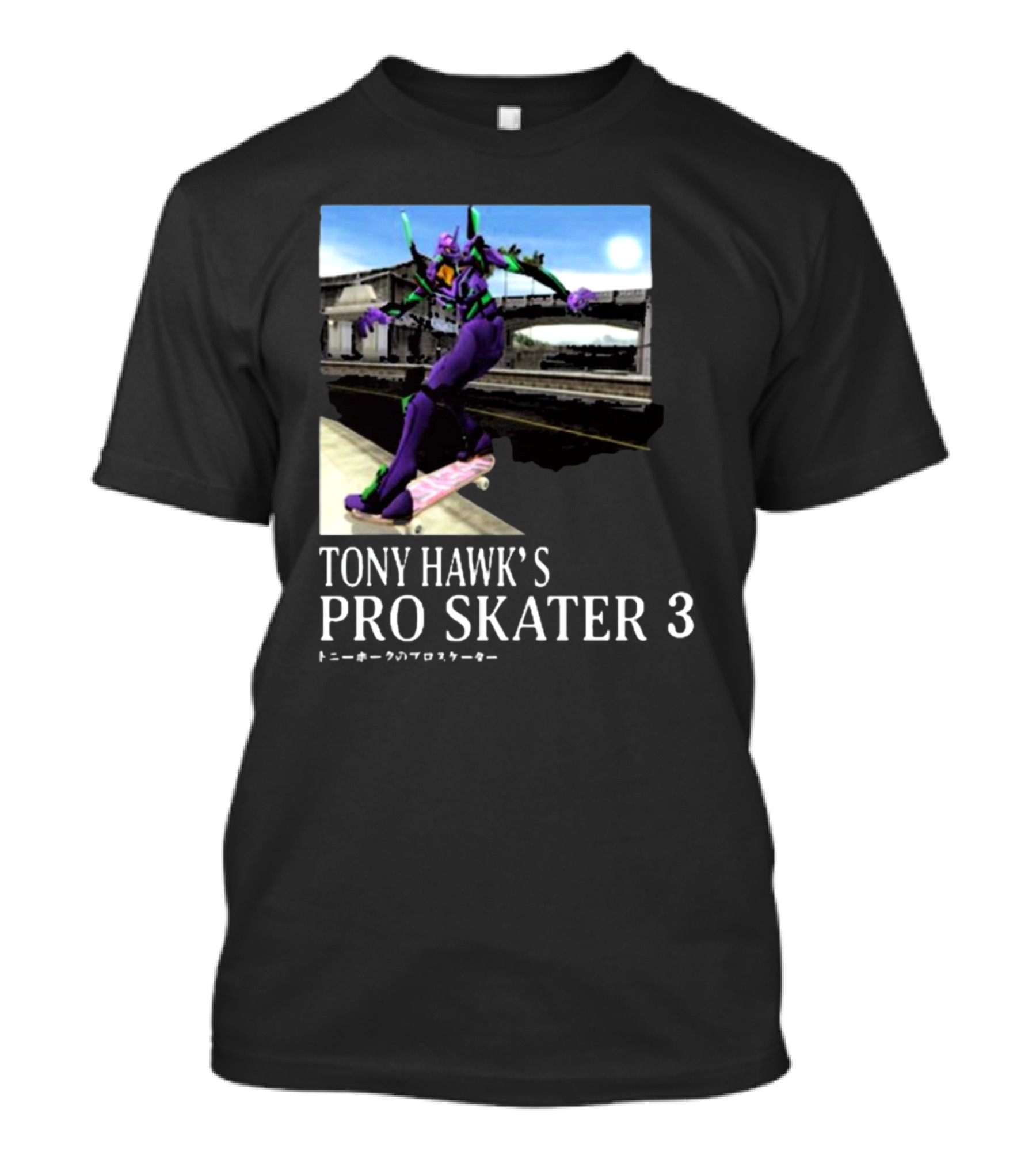 Tony Hawk's Pro Skater 3 Evangelion Skateboarding Character Scene T-Shirt