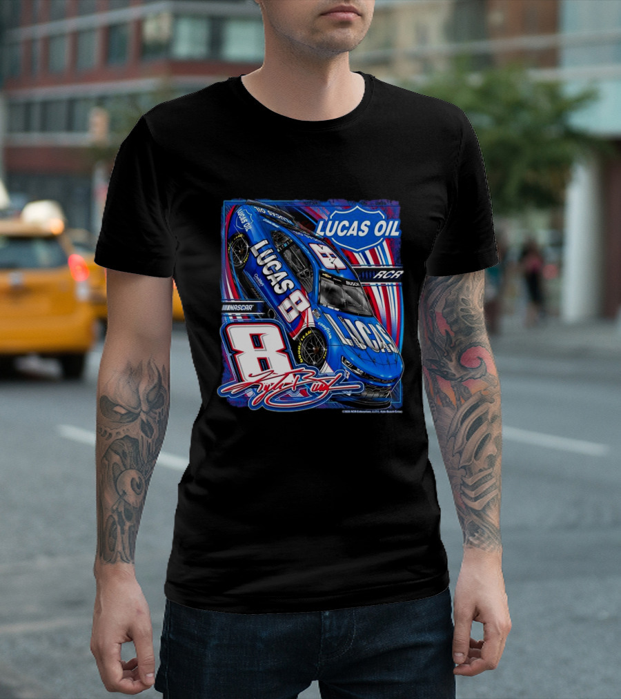 Lucas Oil NASCAR Kyle Busch 8 Car Racing RCR 2025 T-Shirt