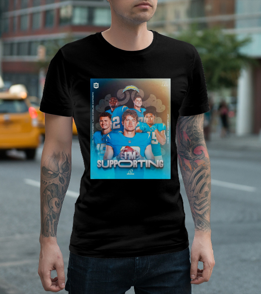 Los Angeles Chargers I'm Supporting AFC Number Five Seed NFL Playoffs T-Shirt
