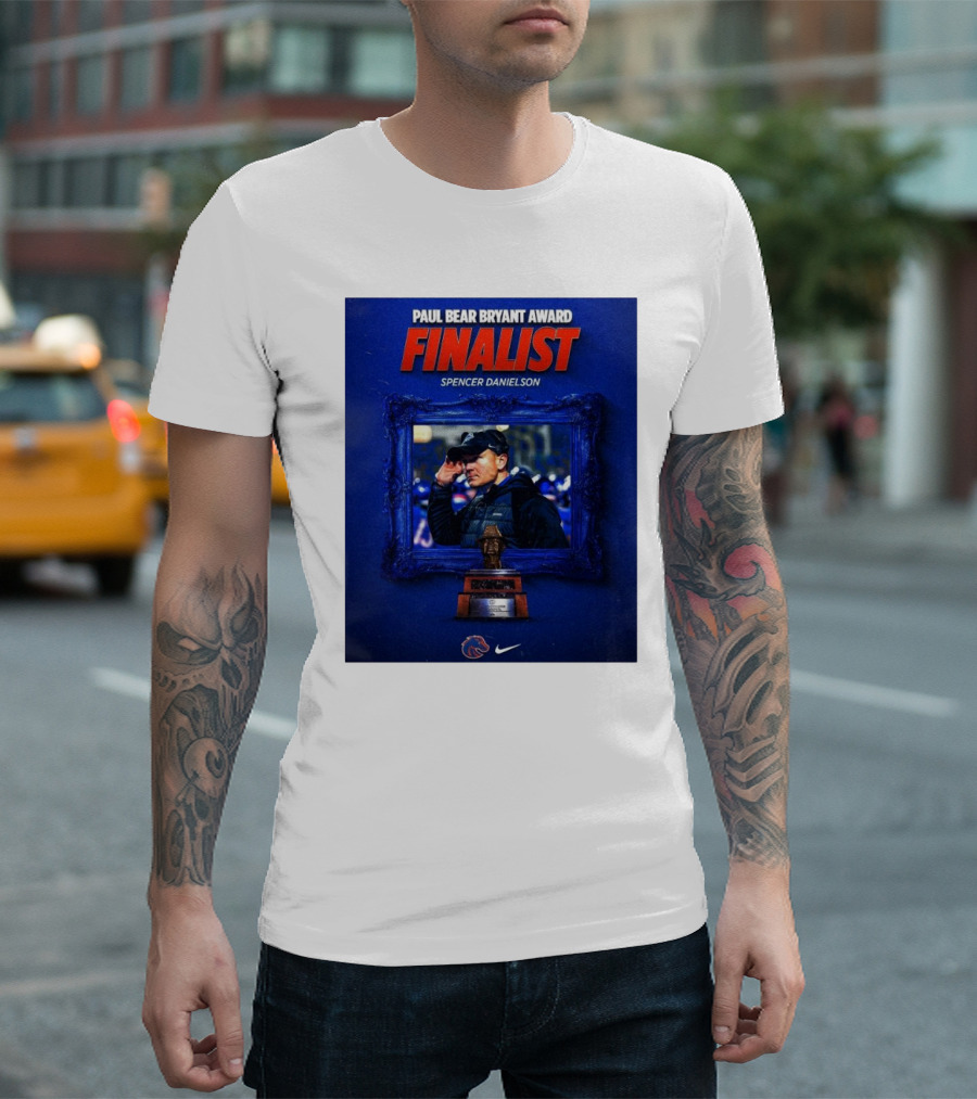 Paul Bear Bryant Award Finalist Spencer Danielson Boise State Broncos T-Shirt