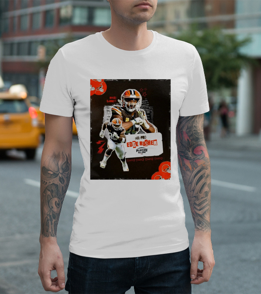 Cleveland Browns Myles Garrett All-Pro Edge Rusher Players NFLPA T-Shirt