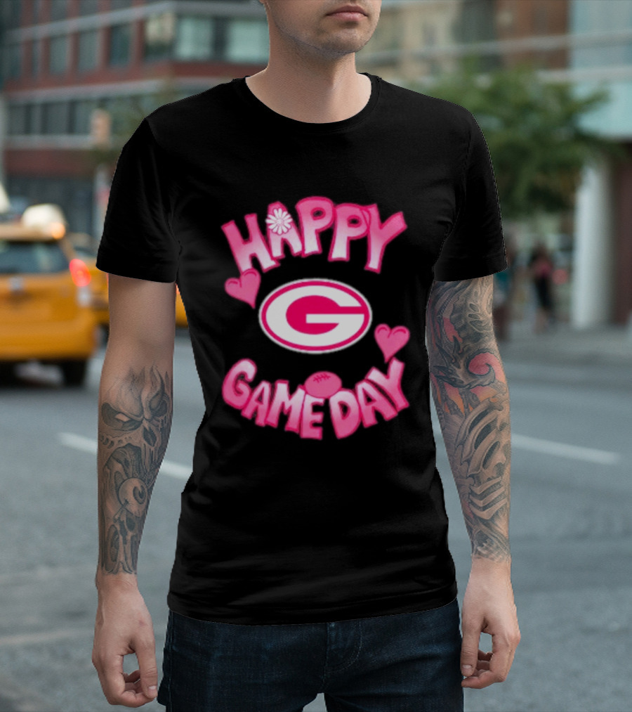 Green Bay Packers Happy Gameday Valentine's Day 2025 T-Shirt