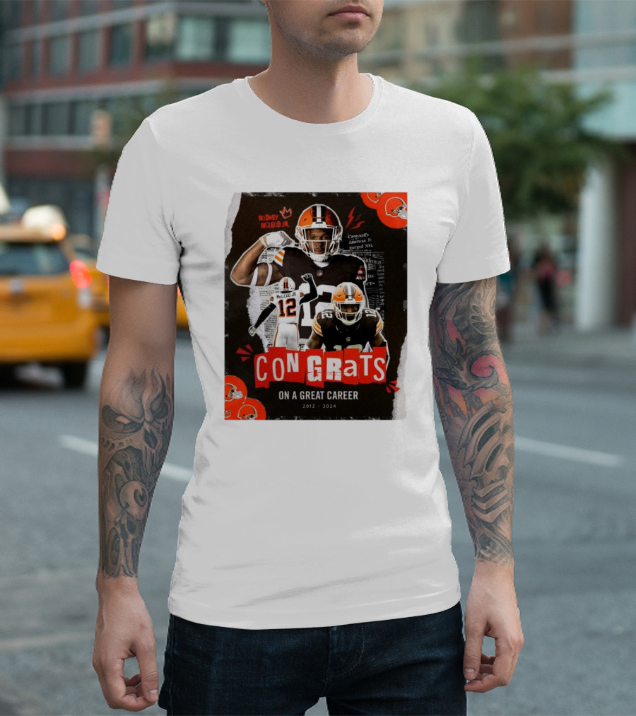Cleveland Browns Rodney McLeod Jr Congrats On A Great Career 2012 – 2024 NFL T-Shirt