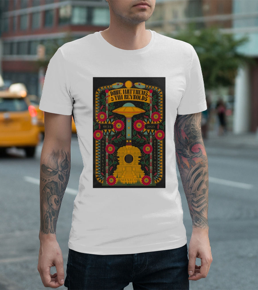 Dave Matthews and Tim Reynolds January 21 2025 Moon Palace Mexico Riviera Maya T-Shirt