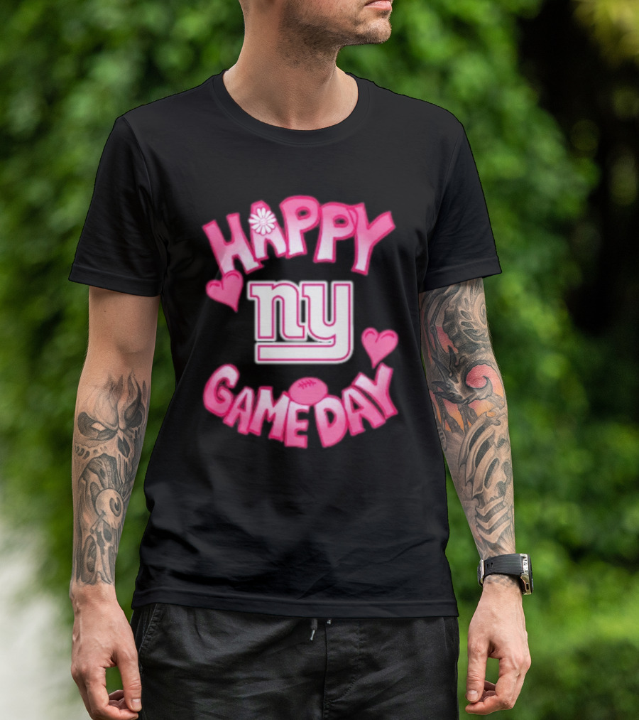 NY Giants Valentines Happy Gameday 2025 T-Shirt