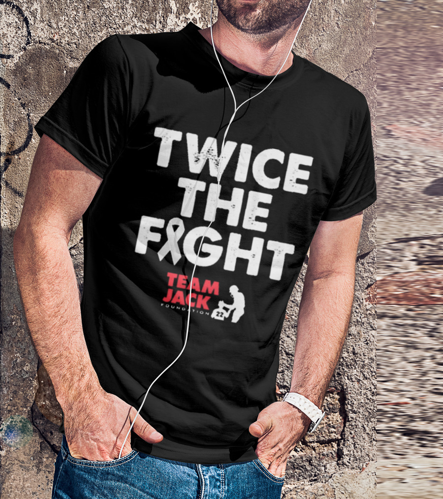 Twice The Fight Team Jack Foundation 22 Ribbon T-Shirt