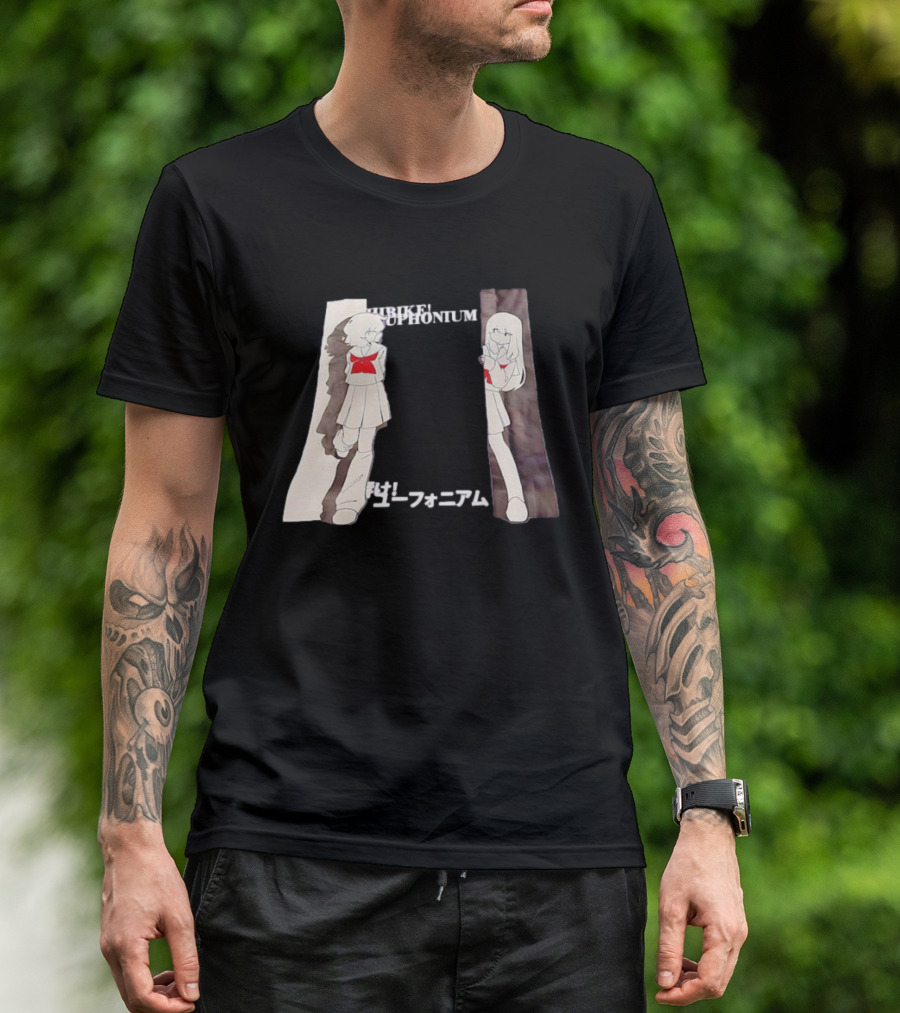 Hibike Euphonium Anime Schoolgirl Character With Japanese Text T-Shirt