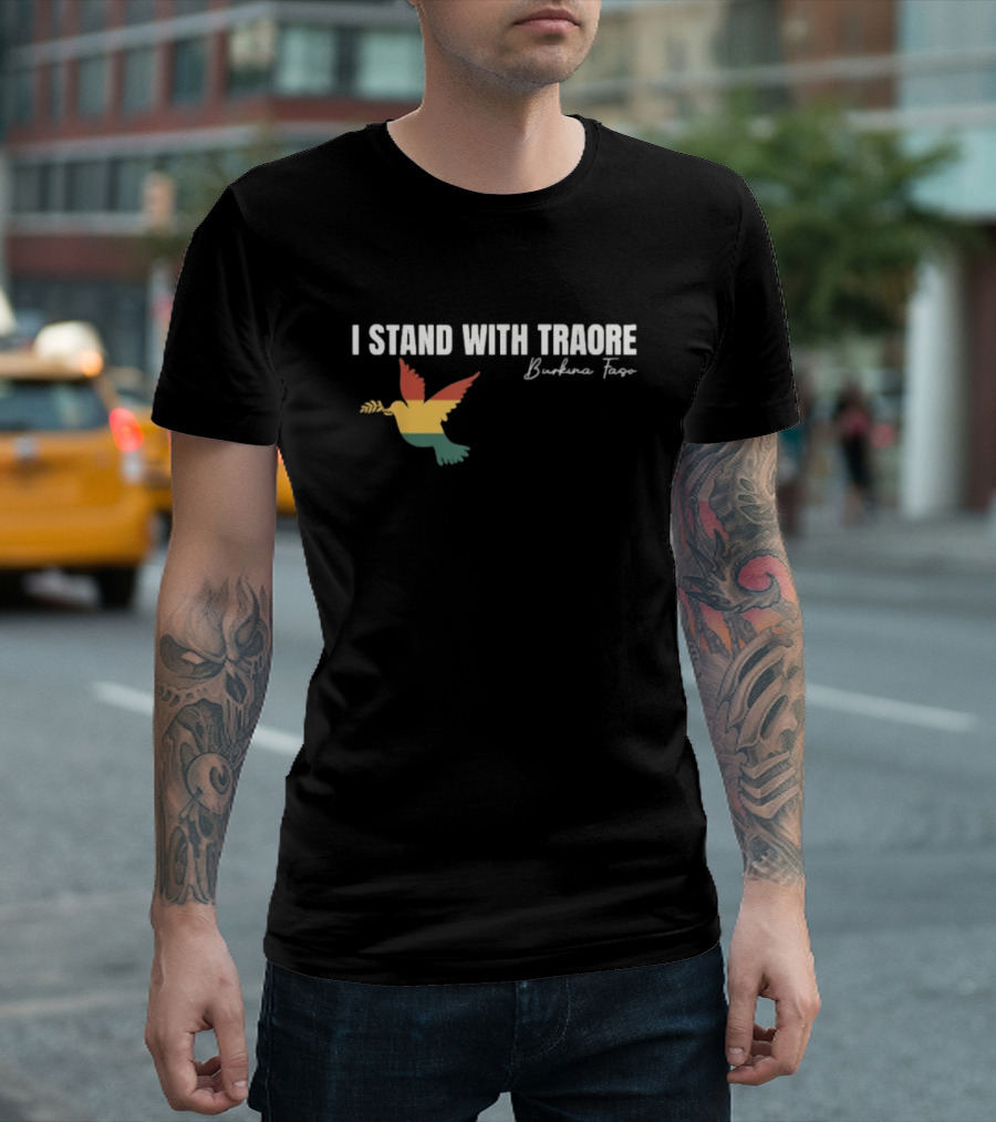 I Stand With Traoré Burkina Faso Dove Olive Branch T-Shirt