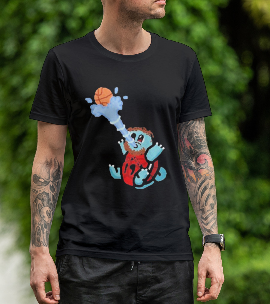Jakob Poeltl Squirtle Toronto Raptors Basketball Fusion T-Shirt
