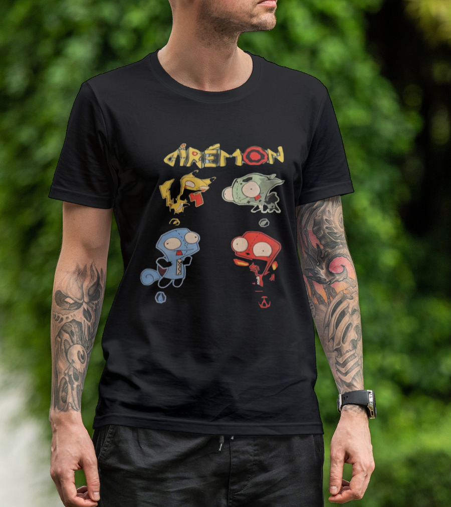 Giremon Invader Zim Characters With Colorful Transformations T-Shirt