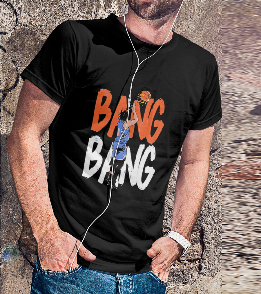 Jalen Brunson New York Knicks Bang Bang Basketball Player In Action T-Shirt