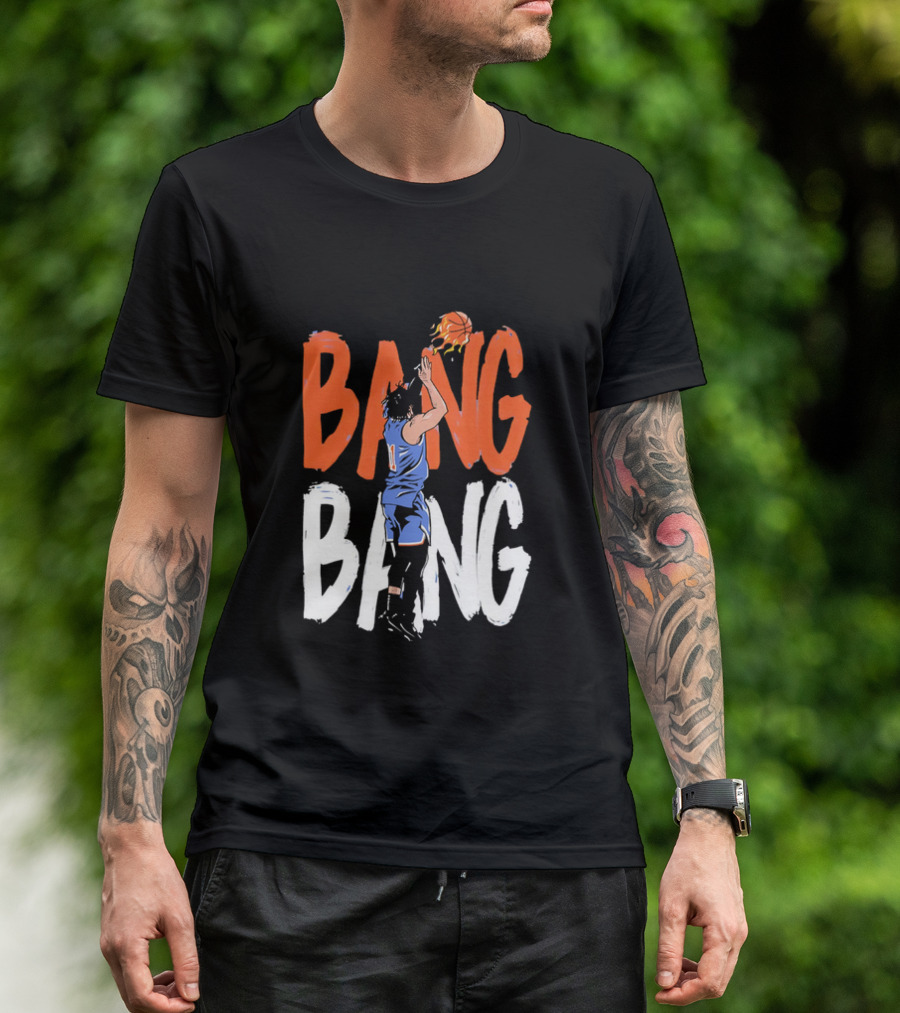 Jalen Brunson New York Knicks Bang Bang Basketball Player In Action T-Shirt