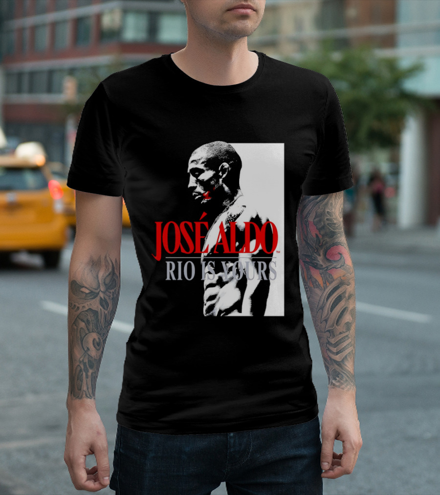 José Aldo Rio Is Yours Retro Black and White Profile T-Shirt