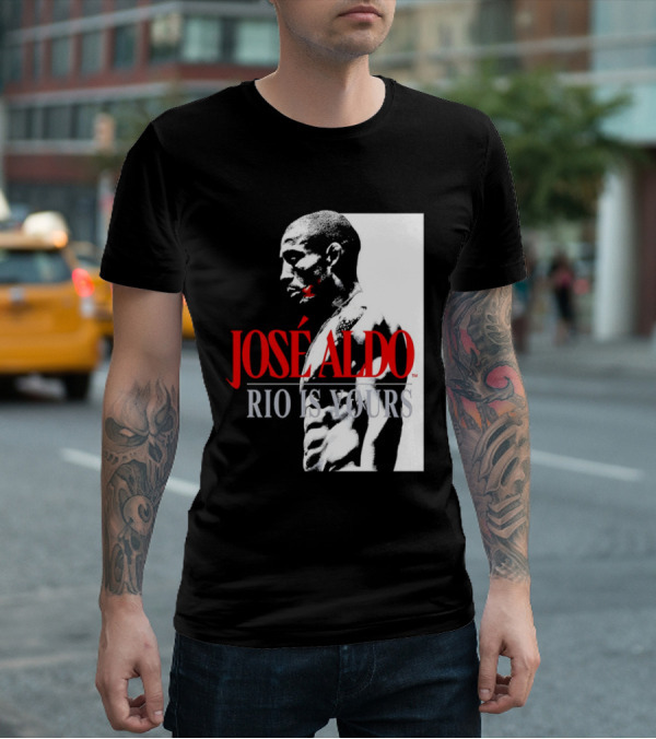 José Aldo Rio Is Yours Retro Black And White Profile T-Shirt
