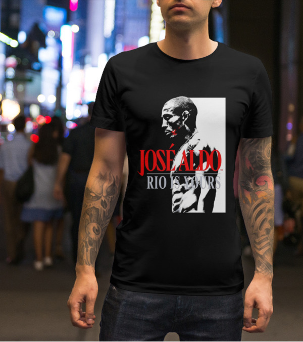 José Aldo Rio Is Yours Retro Black And White Profile T-Shirt