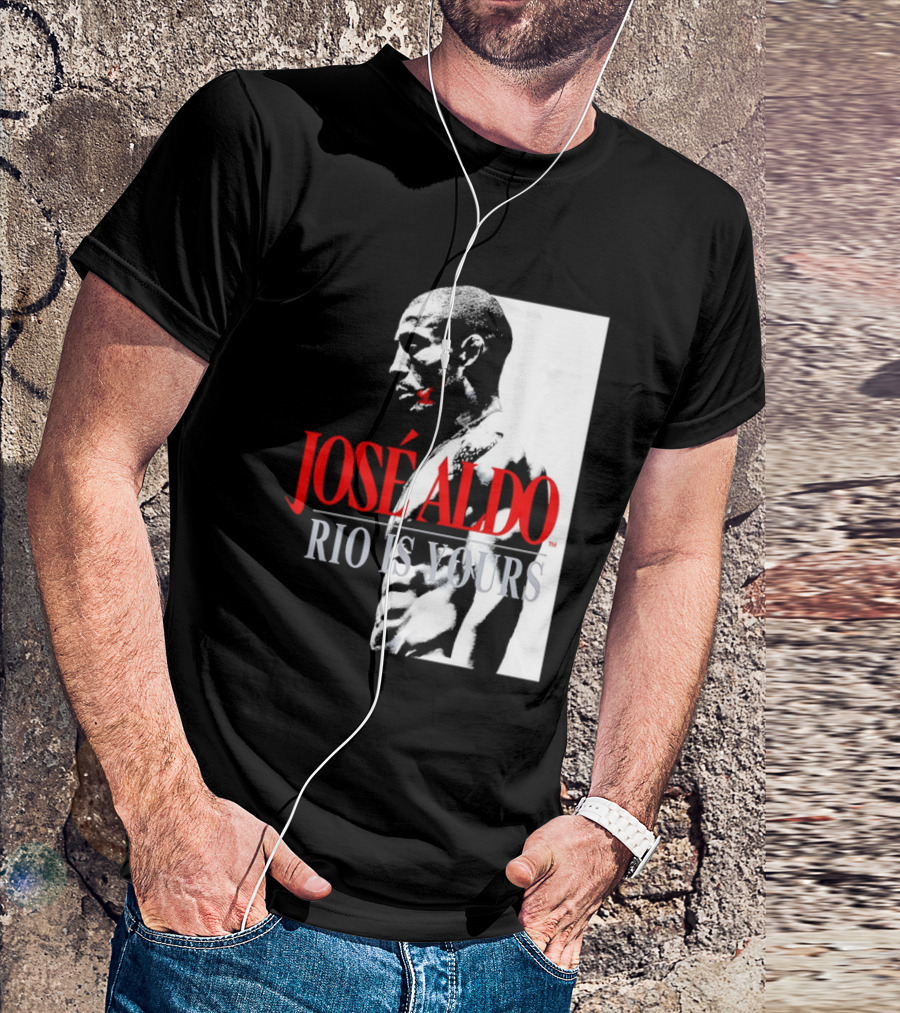 José Aldo Rio Is Yours Retro Black And White Profile T-Shirt