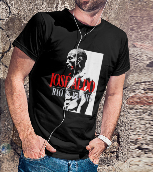 José Aldo Rio Is Yours Retro Black And White Profile T-Shirt