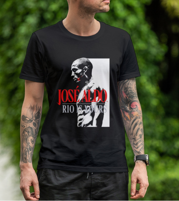 José Aldo Rio Is Yours Retro Black And White Profile T-Shirt