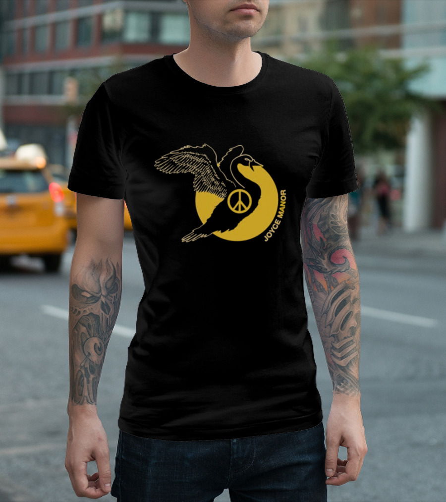 Joyce Manor Peace Swan with Peace Symbol Circle T-Shirt