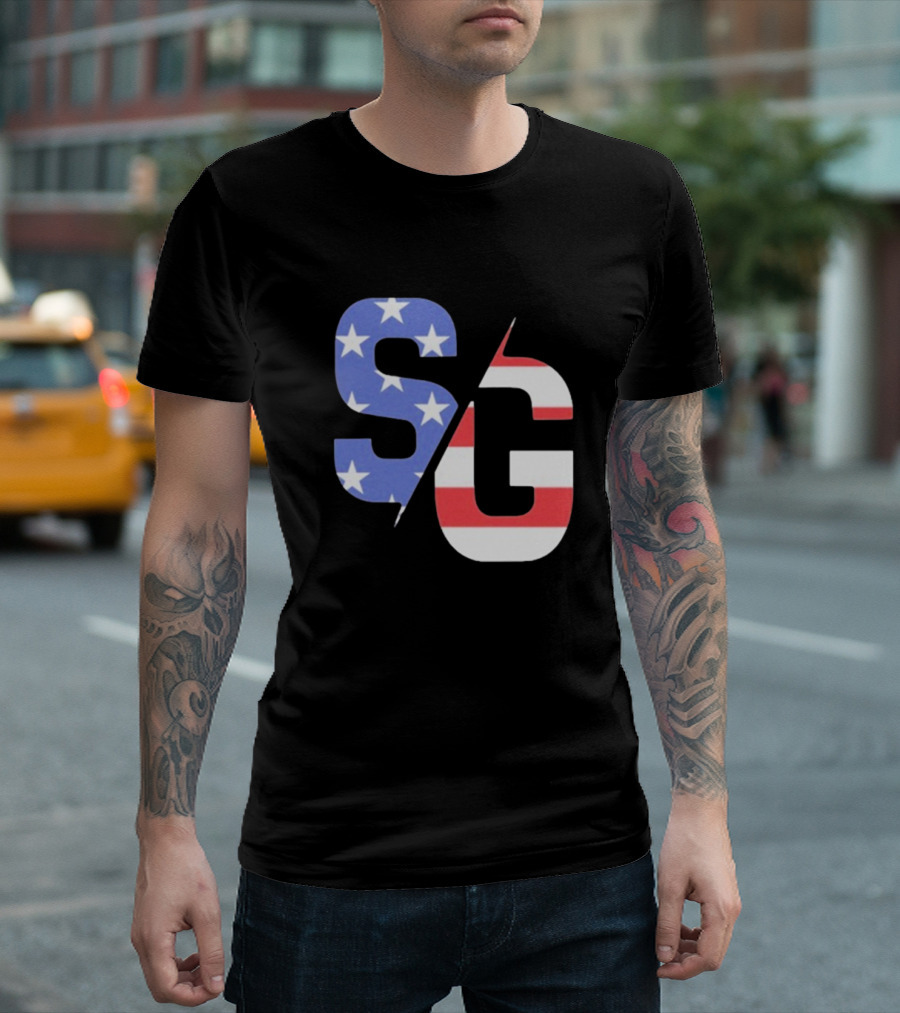 Justin Swanstrom Racing SG Stars Stripes Merica Flag T-Shirt