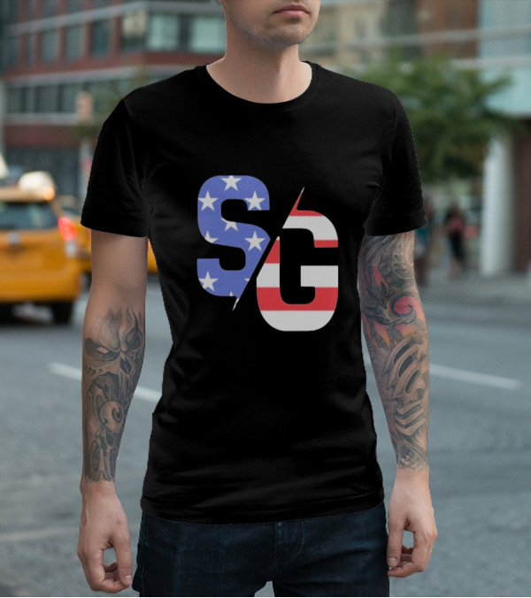 Justin Swanstrom Racing SG Stars Stripes Merica Flag T-Shirt