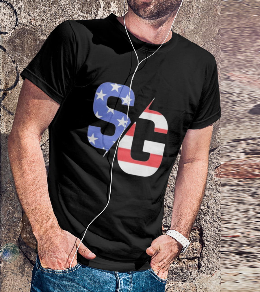 Justin Swanstrom Racing SG Stars Stripes Merica Flag T-Shirt