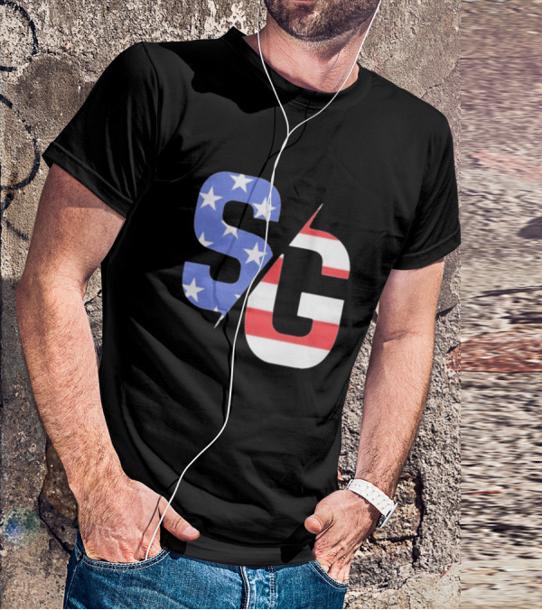 Justin Swanstrom Racing SG Stars Stripes Merica Flag T-Shirt