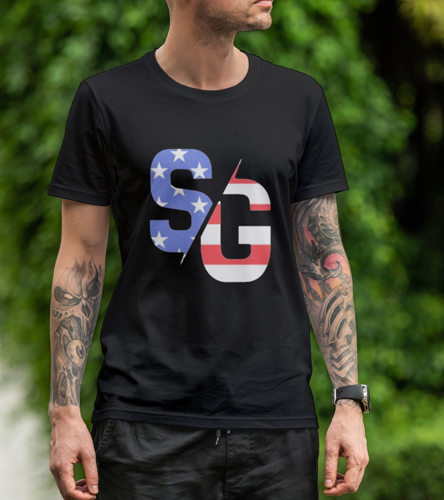 Justin Swanstrom Racing SG Stars Stripes Merica Flag T-Shirt