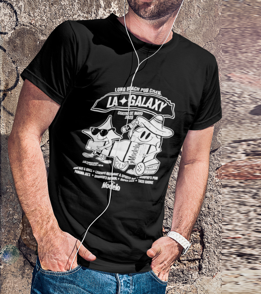 LA Galaxy Long Beach Pub Crawl Summer Vibe Festivities T-Shirt