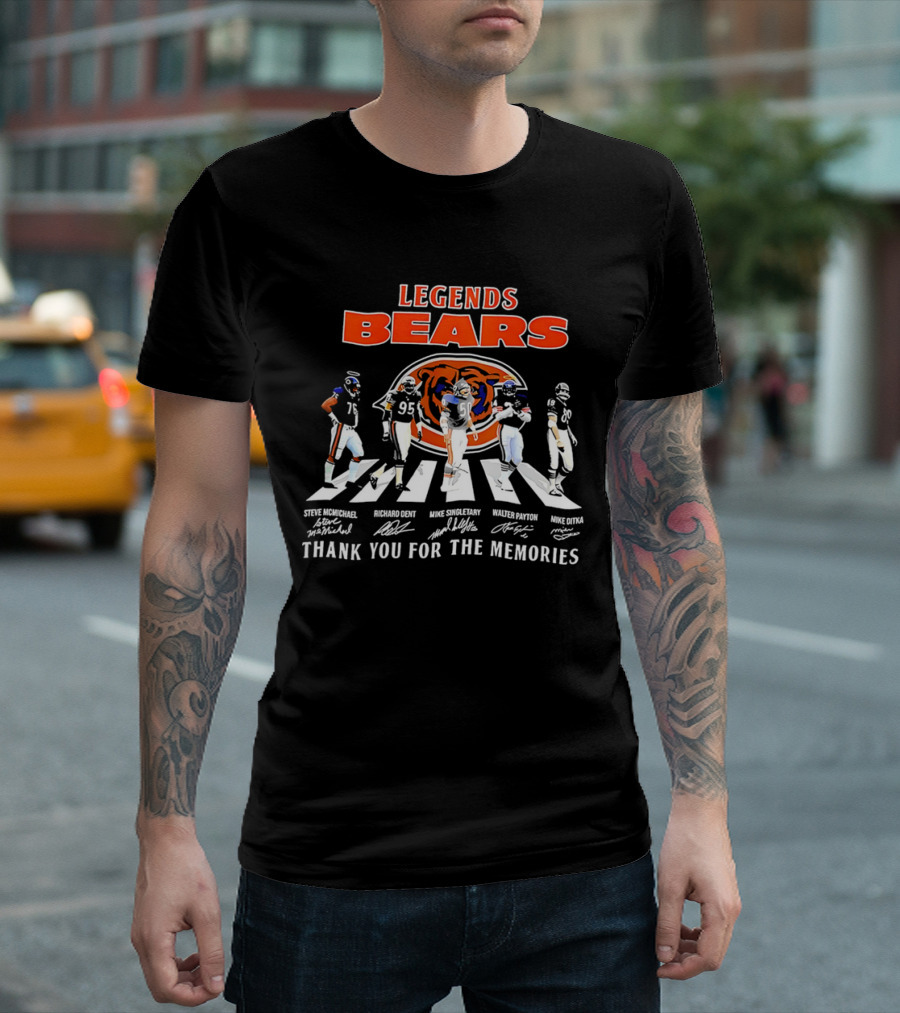 Legends Bears Steve McMichael Richard Dent Mike Singletary Walter Payton Mike Ditka Thank You For The Memories T-Shirt