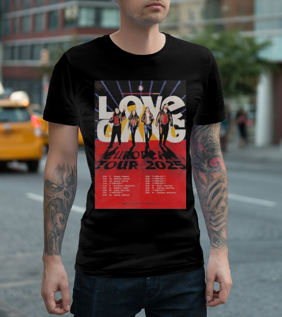 Love Gang European Tour 2025 Dates Heavy Psych Sounds T-Shirt