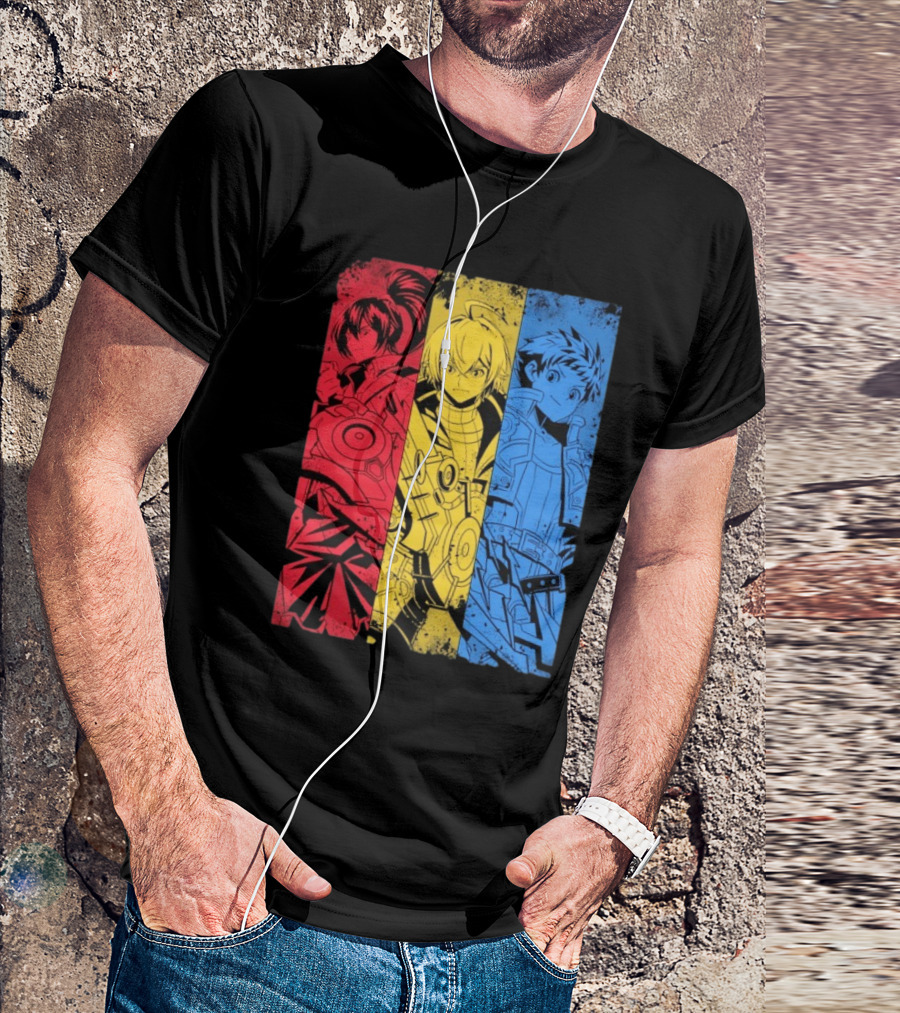 Main Characters Manga Sci-Fi Cybernetics Concept Art T-Shirt